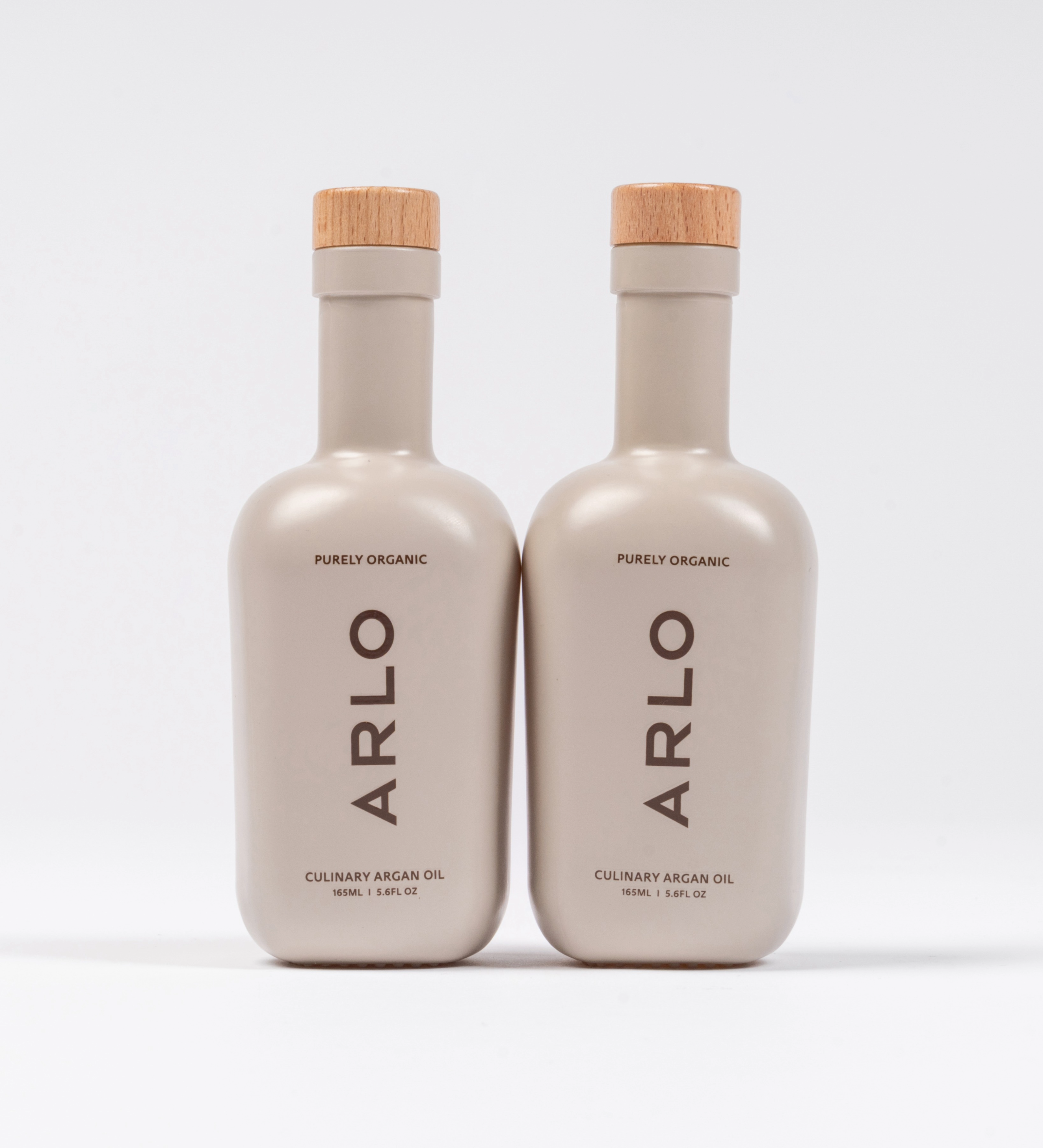 ARLO culinary argan oil duo set – two organic Moroccan argan oil bottles, front view