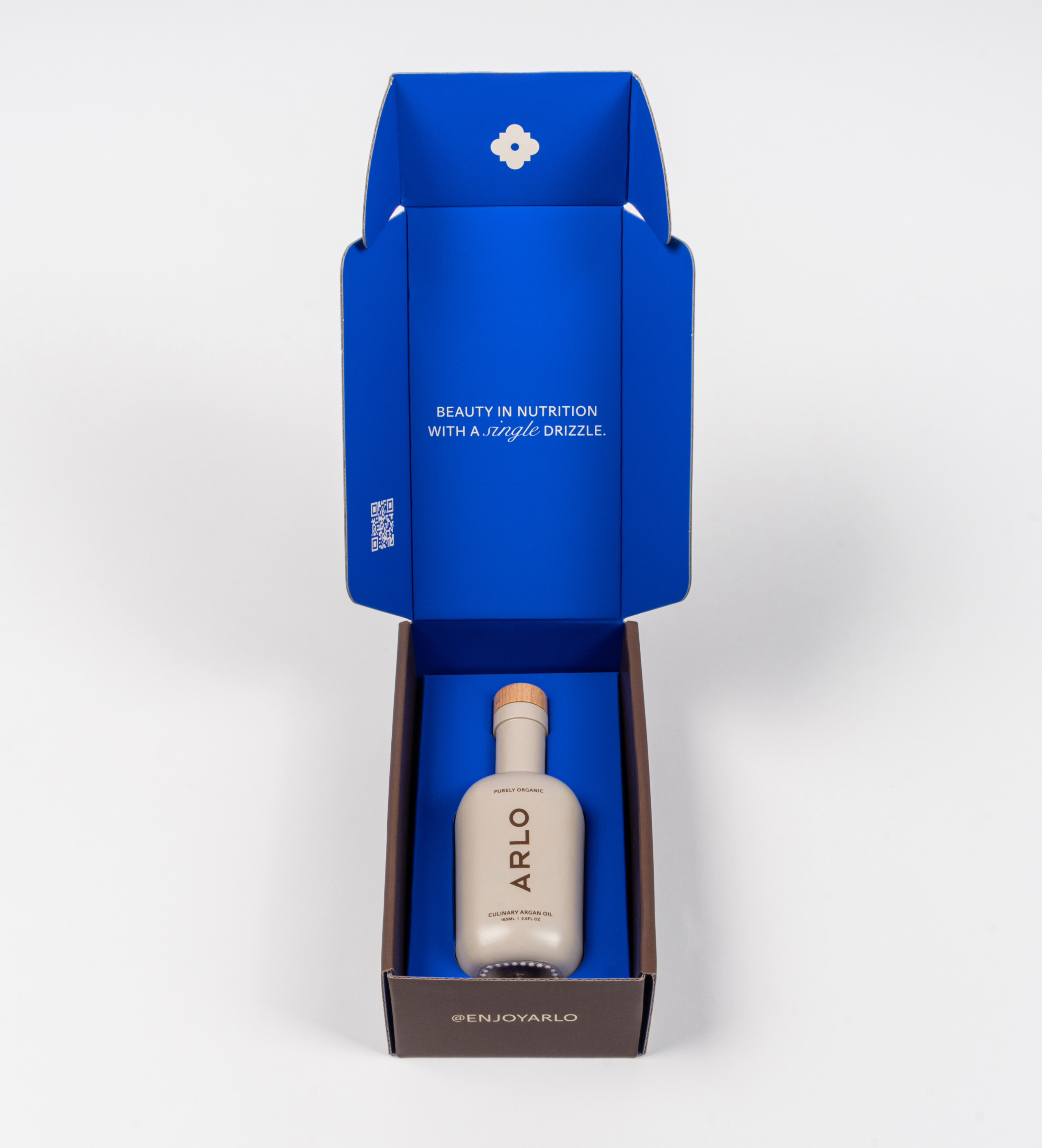 Premium ARLO culinary argan oil single bottle in luxury gift box – organic Moroccan edible oil